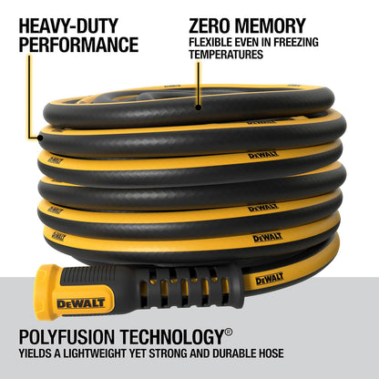 DEWALT Manguera de jardín de grado profesional resistente, 100 pies x 5/8 pulgadas