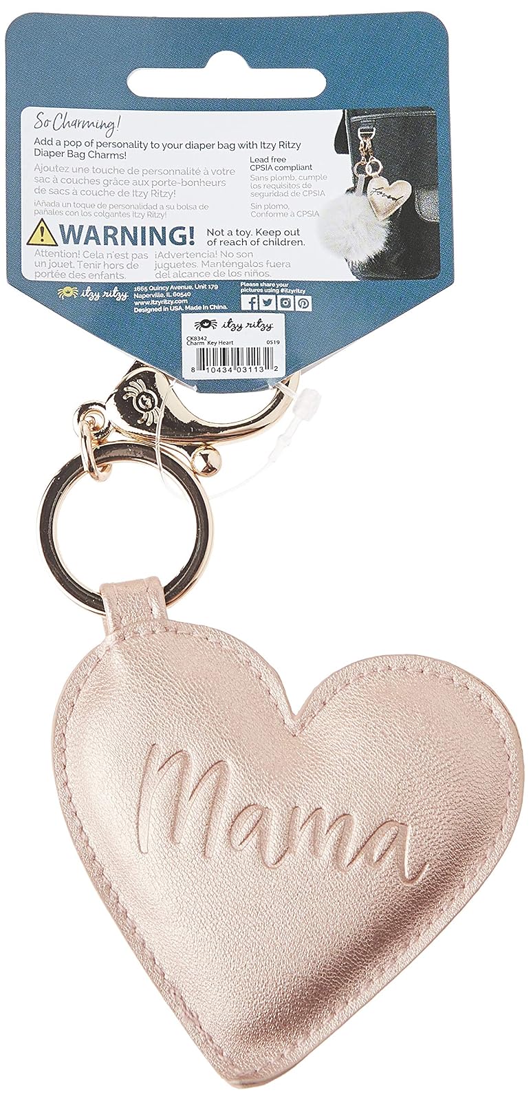 Itzy Ritzy Diaper Bag & Purse Charm, Keychain & Luggage Marker;