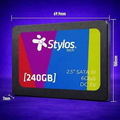 Disco SSD 240GB 2.5 SATA III Negro para PC Stylostech