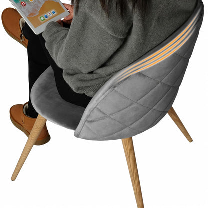 CangLong - Juego Moderno de 2 sillas de Comedor de Mediados de Siglo, Modernas, tapizadas de Terciopelo con Patas de Metal Dorado para Comedor, Sala de Estar, Cocina, recámara, habitación de