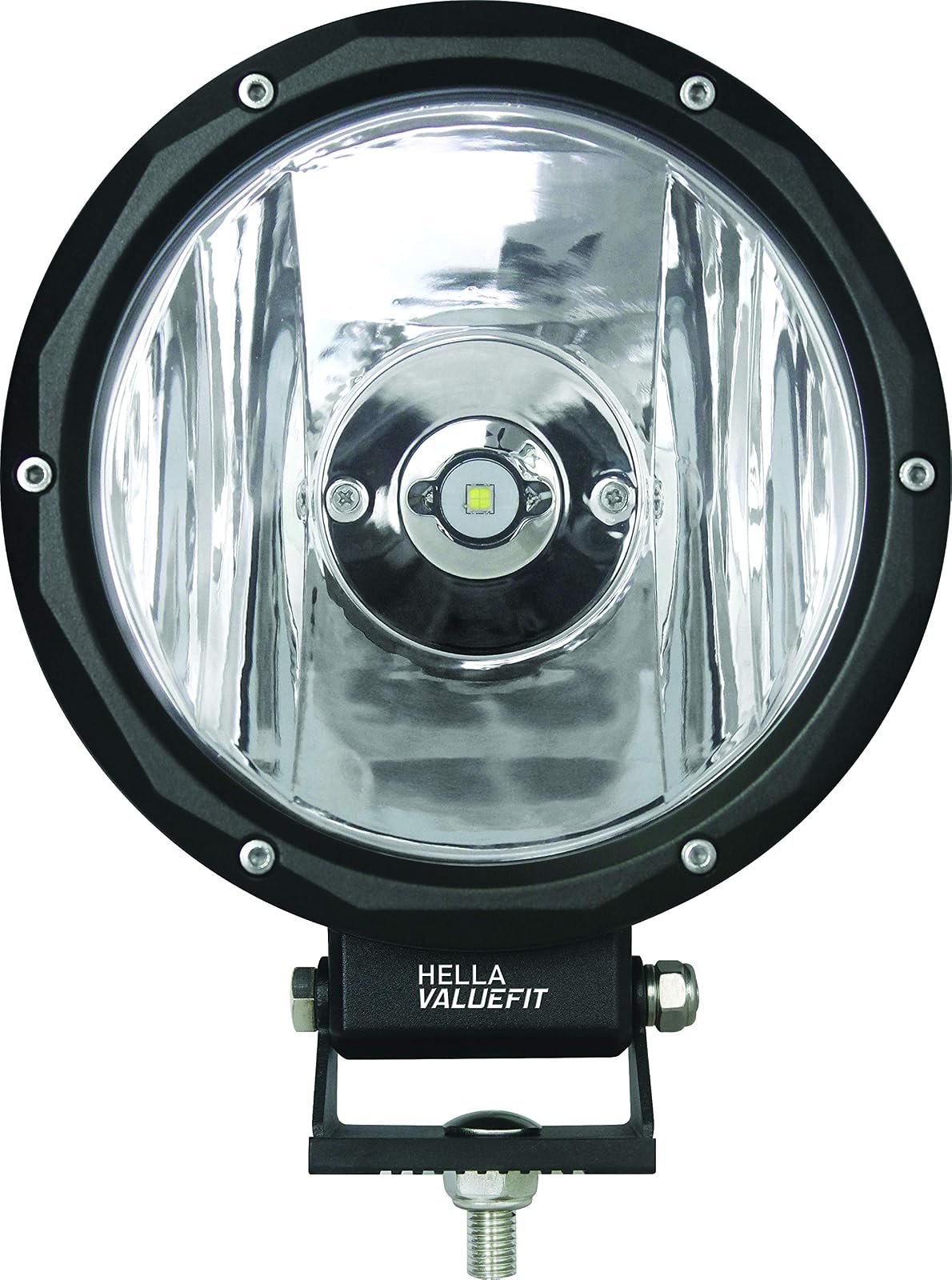 Hella 357200001 ValueFit Faro Auxiliar para Conducción, 1080 lm, con Cubierta y Soporte, Multicolor, Paquete de 1