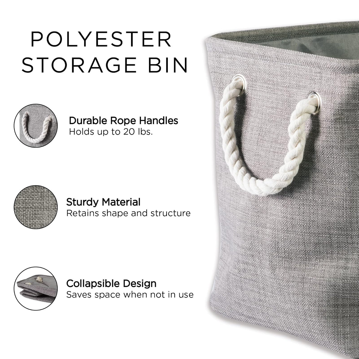 DII Home Essentials Poliéster, Gris, 1