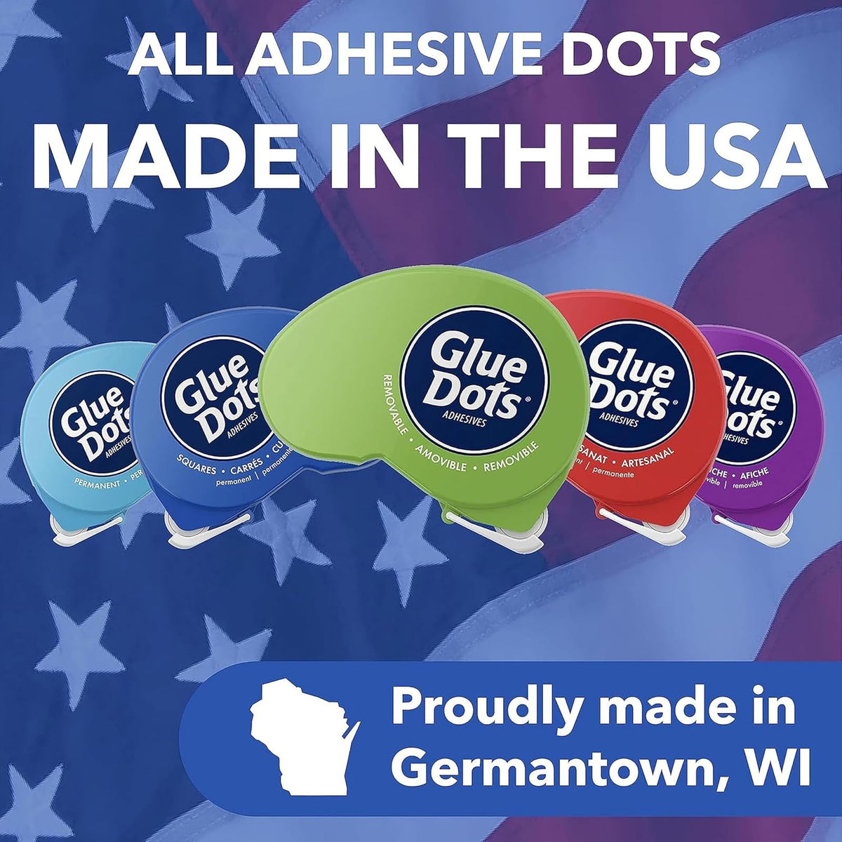 Glue Dots Clear Dot Disposable Dispenser-Craft .375" 200/Pkg