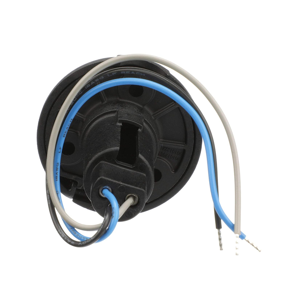 attwood 910R3PB-7 LightArmor Base de luz enchufable, para Luces de Poste, 3 Pines, Redondo, Negro Compuesto, Perfil bajo