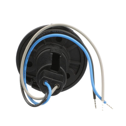 attwood 910R3PB-7 LightArmor Base de luz enchufable, para Luces de Poste, 3 Pines, Redondo, Negro Compuesto, Perfil bajo