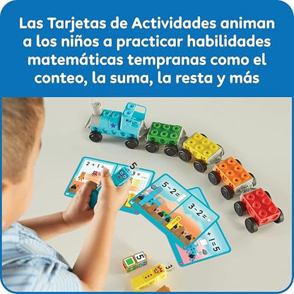 hand2mind Numberblocks Express Train MathLink Cubes Activity Set, Actividades de Aprendizaje Preescolar, Juguete de Tren, Bloques de Conteo, Juguetes Numéricos, Manipuladores Matemáticos