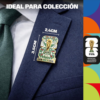 Wagon International Pin de Emblema de países anfitriones 2D - Mexico con Licencia Oficial de la Copa Mundial DE LA FIFA 2026ᵀᴹ