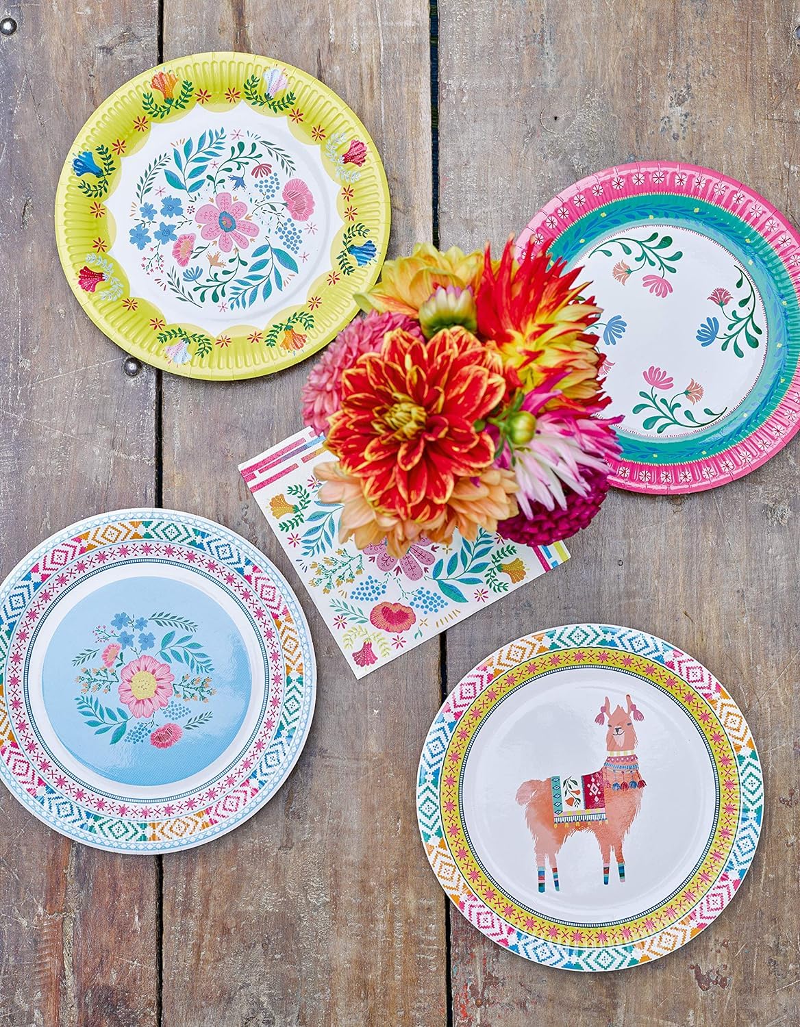 Talking Tables Frida Khalo - Suministros para fiesta, Láminas, Multicolor, Plates, 1