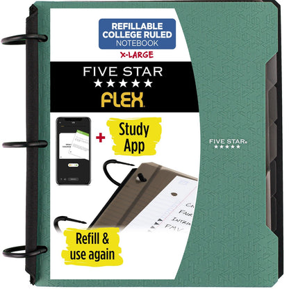 Five Star Cuaderno Híbrido NoteBinder Flex, 80 Hojas Rayadas - *El color variará
