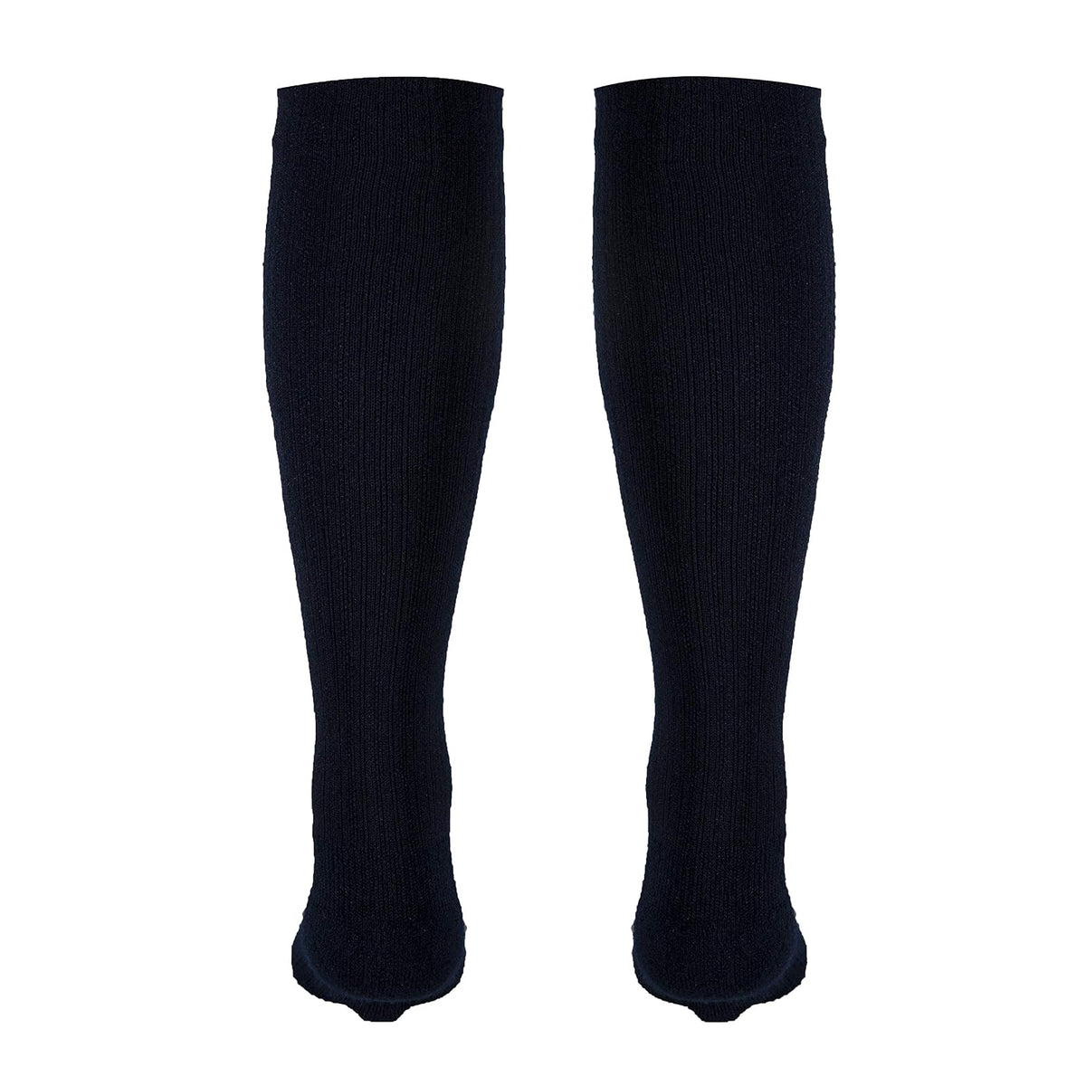 Truform Compression Socks, 10-20 mmHg, Ladies Gym Socks, Knee High Over Calf Length, Navy, Large