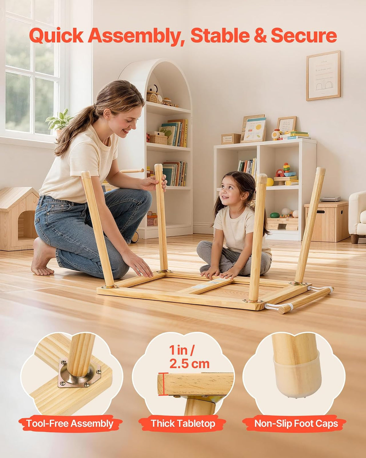 VEVOR Mesa Sensorial Infantil, Mesa de Madera de Actividades para Niños, con 2 Taburetes Tablero de Doble Cara y Cajas de Almacenamiento, Patas Antideslizantes, Multifuncional para Juegos Exploración