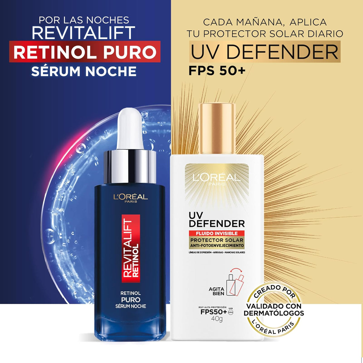 L'Oréal Paris Kit: 2Pack Sérum de Noche Revitalift Retinol Puro, 30ml