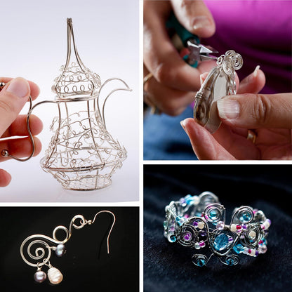 The Beadsmith Alicates para bucles de alambre: Crea bucles y anillos de salto en 6 tamaños (de 2 a 9 mm), 140 mm de largo, cabeza de acero pulido y mango cómodo de PVC.