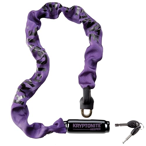 Kryptonite Candado de Seguridad para Bicicleta con Cadena de 85 cm y Cerradura Cilíndrica Disco Negro