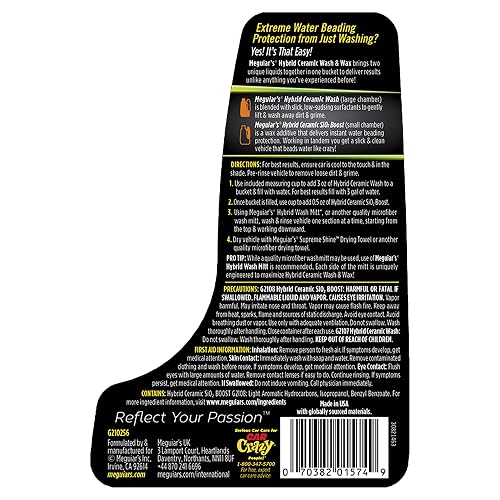 Meguiar's Lavado y Cera Híbridos de Cerámica G210256, 1.64 L