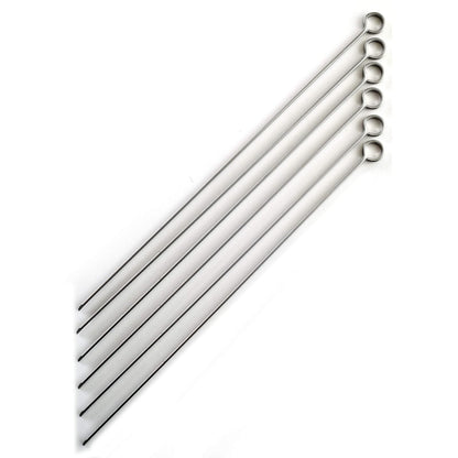 Norpro pinchos de acero inoxidable, juego de 6, Plateado, 14 pulgadas, 1