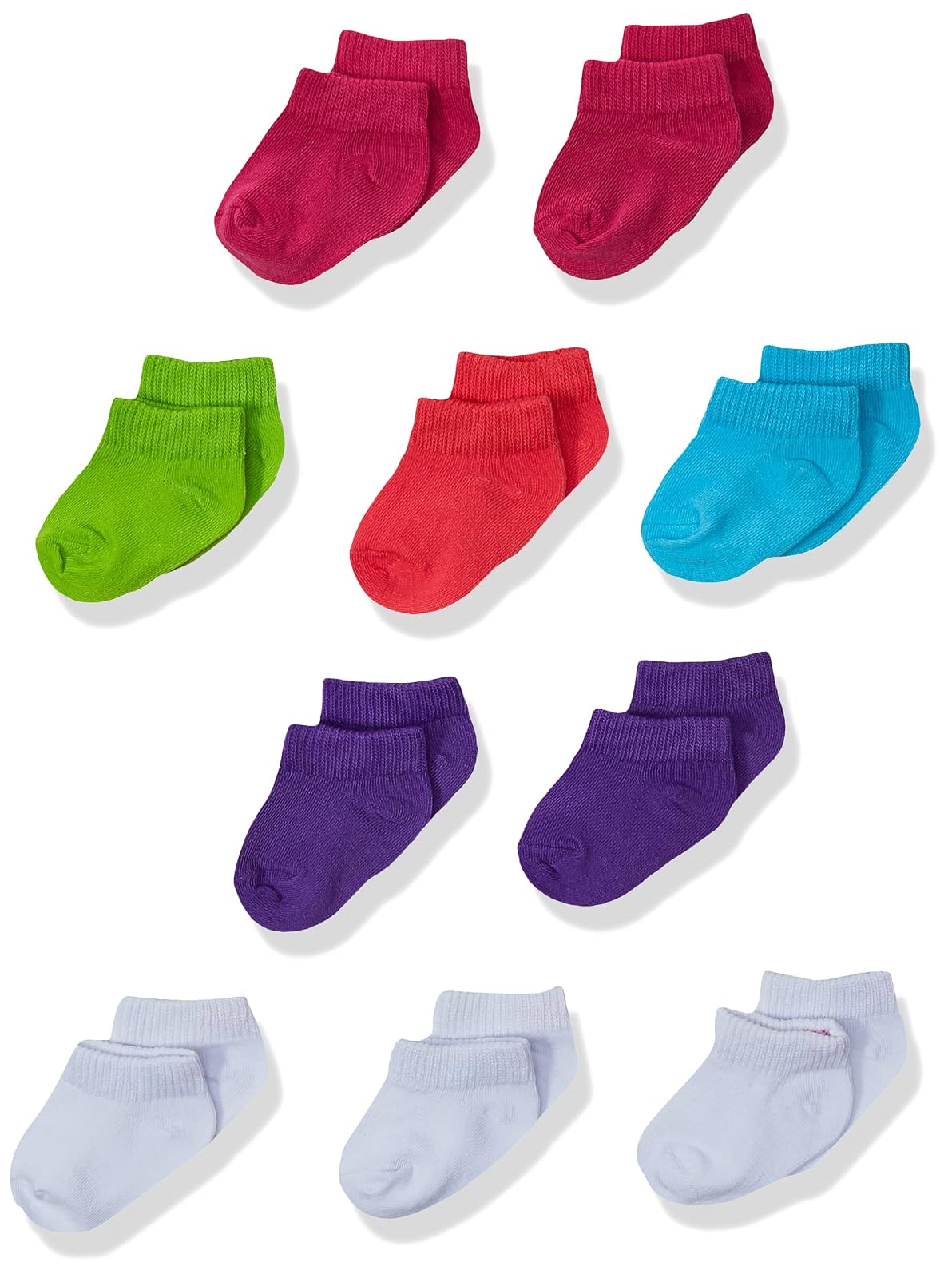 Hanes Calcetines de corte bajo, paquete de 10 Calcetín casualbebé-niñas