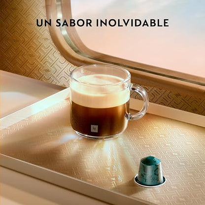 Nespresso Cafetera Essenza Mini Negra con Espumador + 7 Cápsulas | Incluye 12 Cápsulas de regalo y Espumador de leche