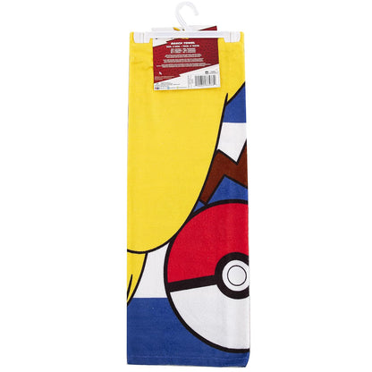 Northwest - Toalla de Playa Pokémon, diseño de Pikachu y Poké, Toalla Suave y Absorbente de 30 x 60 Pulgadas, para baño, Piscina o Playa