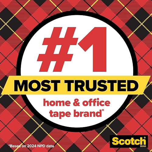 Scotch Cinta transparente, 3/4" x 1296", 6 cajas/paquete (600-6PK) | Cinta transparente diseñada para uso doméstico y en la oficina