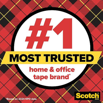 Scotch Cinta transparente, 3/4" x 1296", 6 cajas/paquete (600-6PK) | Cinta transparente diseñada para uso doméstico y en la oficina