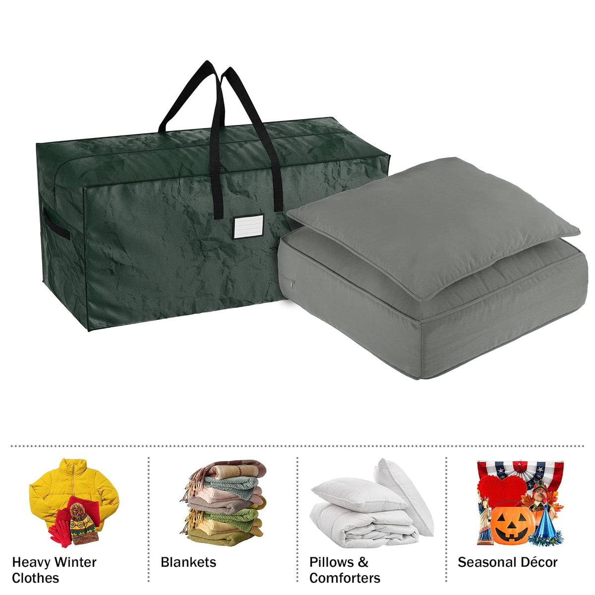 5074 Elf STOR - Bolsa para árbol de Navidad (para Dos árboles de 2.74 m o uno más Grande), Color Verde