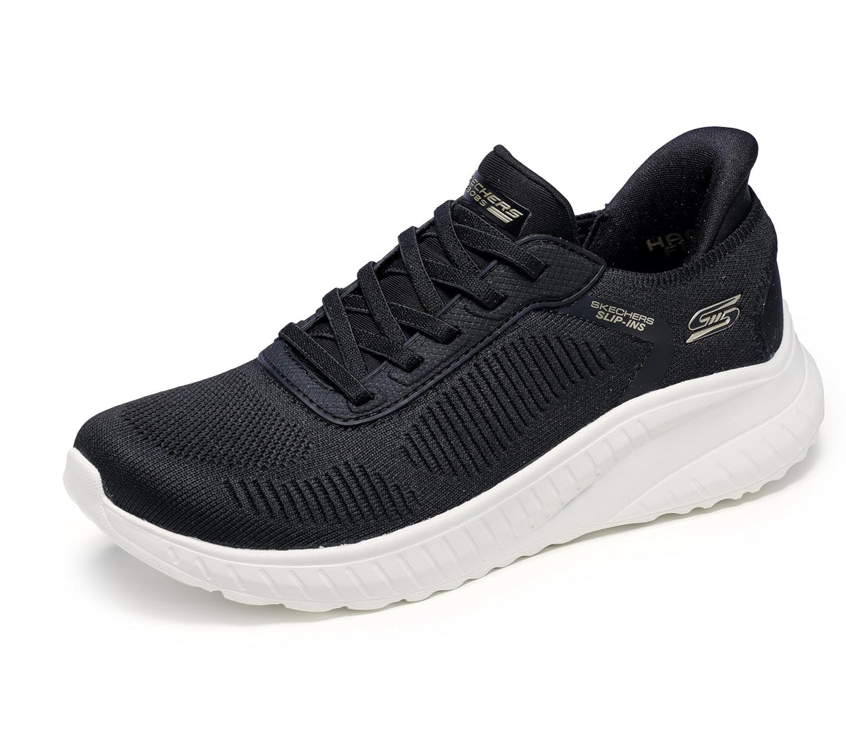 Skechers BOBS Squad Chaos Current Muse Tenis para Mujer - 26.0 cm - Negro - Blanco