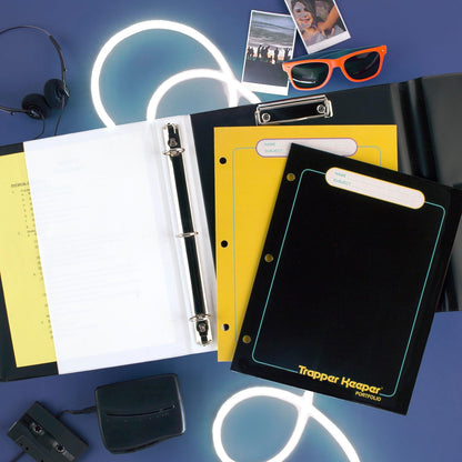 Mead Trapper Keeper - Carpeta de 1" con 2 Folders y Cierre de Velcro. Diseño Figuras Colorblock. 260038FM-ECM