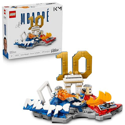 Lego Editions Kylian Mbappé: Fenómenos del Futbol – Set de Construcción – Decoración Inspirada en el Futbol con Placa – Regalo para Niños y Niñas – con Minifigura Lego – 43013