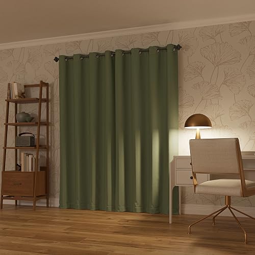 Sun Zero Nordic - Paquete de 2 Cortinas Opacas con Ojales de Grado Teatro, 132 x 213 cm, Color Verde Salvia
