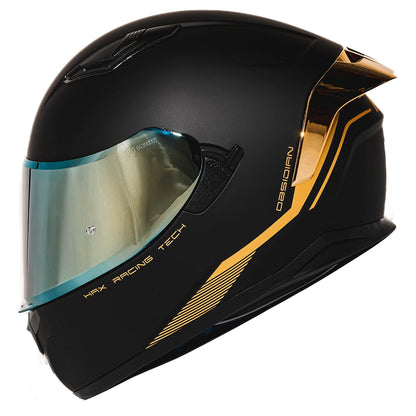 HAX Full Face Dual Visor Adult Motorcycle Helmet for Motorbike Street Bike with Pinlock Ready Dot Approved