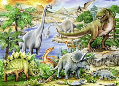 Ravensburger 9621 Rompecabezas La Era de Los Dinosaurios de 60 Piezas, 4+ Años, Multicolor