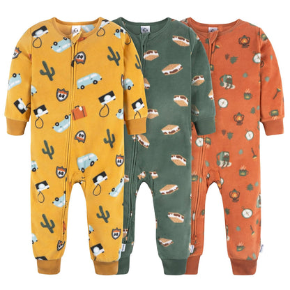 Gerber Pijama de Forro Polar Sin Pies Resistente al Fuego Paquete de 3 - 2 Años - par acampar