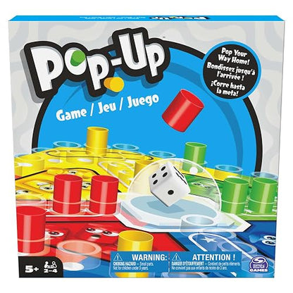 Spin Master Games, Juego Pop-Up para niños, Colorido Juego de Mesa para 2-4 Jugadores con Tirador automático para Noches de Juego en Familia, Juegos Divertidos, para niños a Partir de 5 años