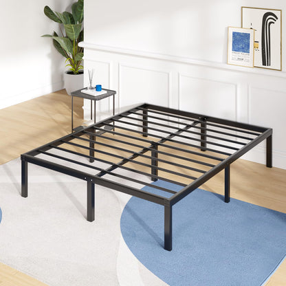 Avenco - Marco de Cama tamaño Queen de 14 Pulgadas de Alto con Plataforma de Metal tamaño Queen con Espacio de Almacenamiento Debajo de la Cama, Soporte de Listones de Acero Resistente, no Necesita