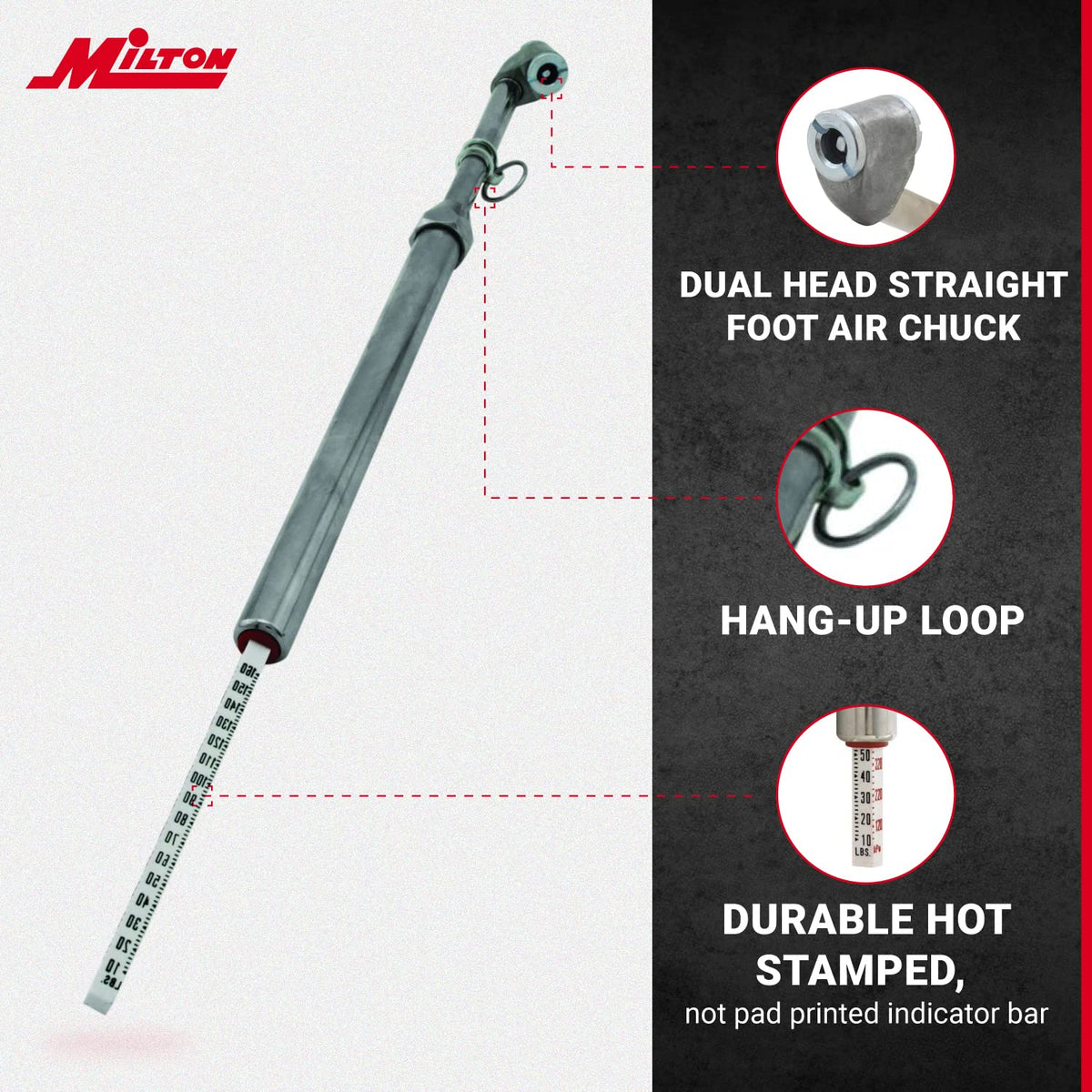 MILTON BD1007 Calibrador Metálico Mod. S-976, color, 160lbs, pack of/paquete de 1