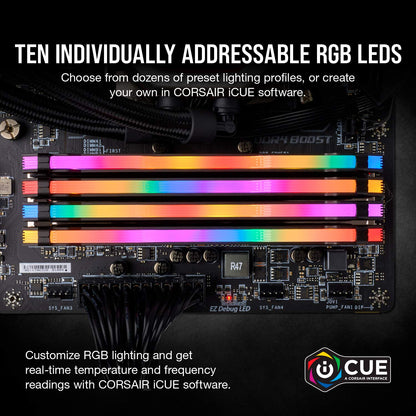 Corsair Vengeance RGB Pro Schwarz 16GB Kit (2X 8GB) DDR4-3200 CL16 DIMM Arbeitsspeicher