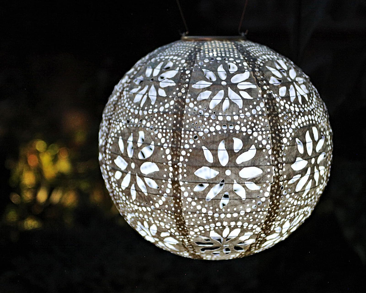 Allsop Home and Garden Soji Stella Boho Literna de globo, Perla
