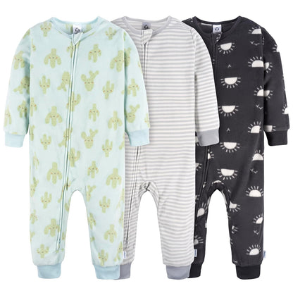 Gerber Pijama de Forro Polar Sin Pies Resistente al Fuego Paquete de 3 - 12 Meses - Zorro