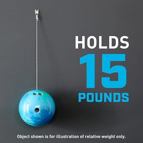 3M CLAW Colgador De Fotos Para Paneles De Yeso 15 LB 5 Pack | Plateado, Sin Herramientas, Sin Medición, Incluye Marcador De Puntos Temporales