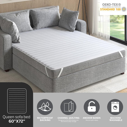 Comfort Classics Cojín de microfibra para sofá cama Frisco, blanco, 60 x 72 "