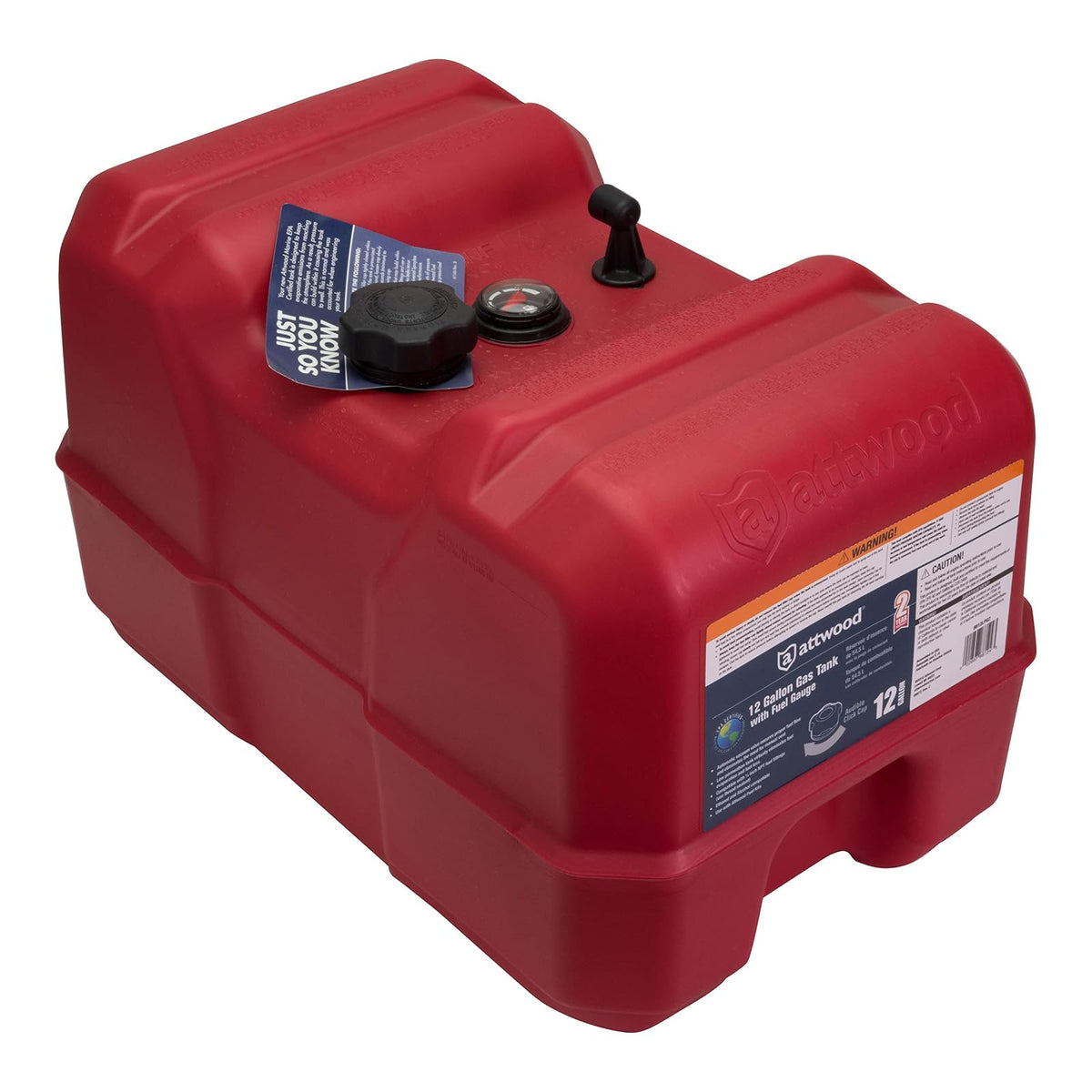 Attwood Depósitos de Combustible portátiles certificados Epa - 12 Gal - 12 Gal - con calibre