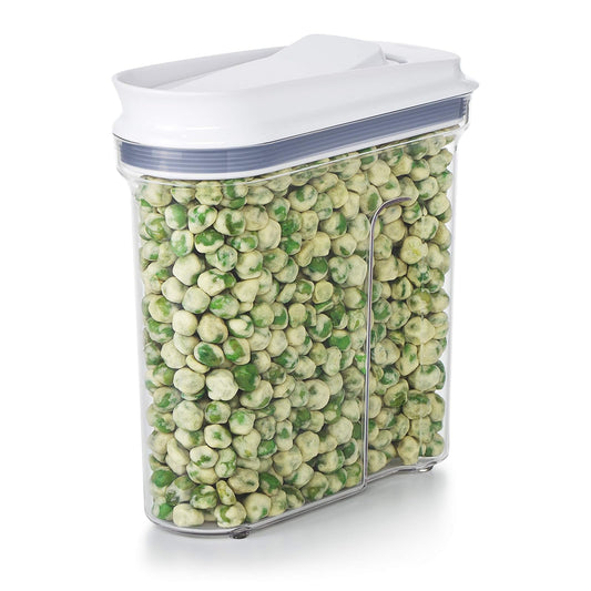 Oxo 11247400 11247400 mlNYK Mini All Purpose Dispenser, 1.1 litros, Blanco | Sello de una sola prensa, boquilla de fácil verter, dos juntas de silicona, tapa abierta, ideal para frijoles, granola