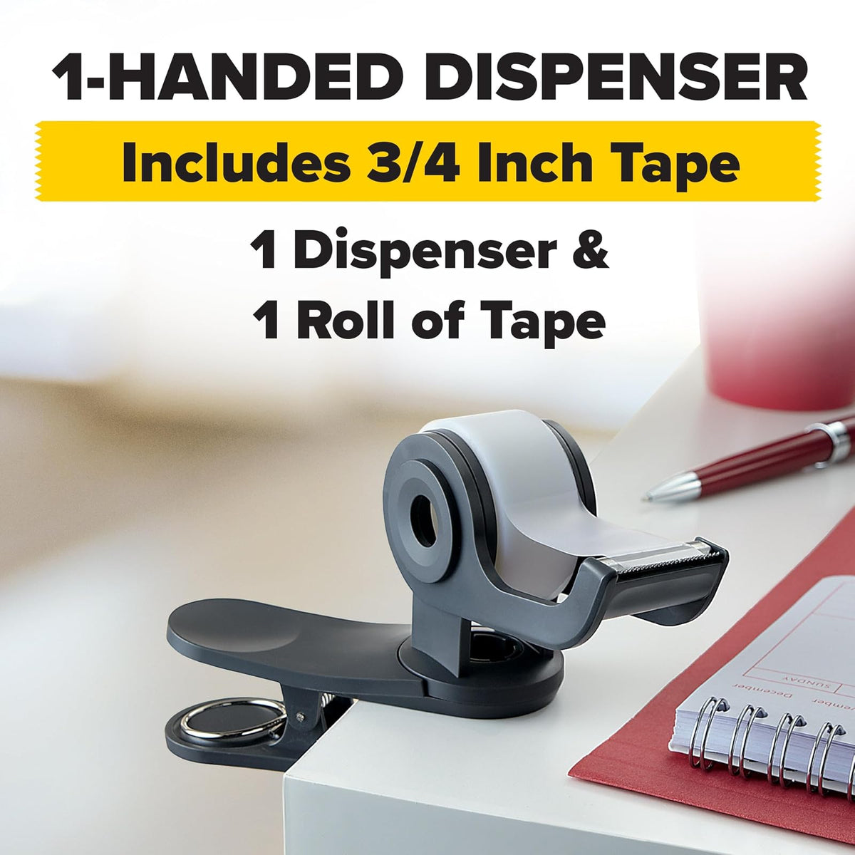 Scotch Dispensador de cinta de computadora, ideal para envolver regalos, 1 dispensador (C19-CLIP-CCW)