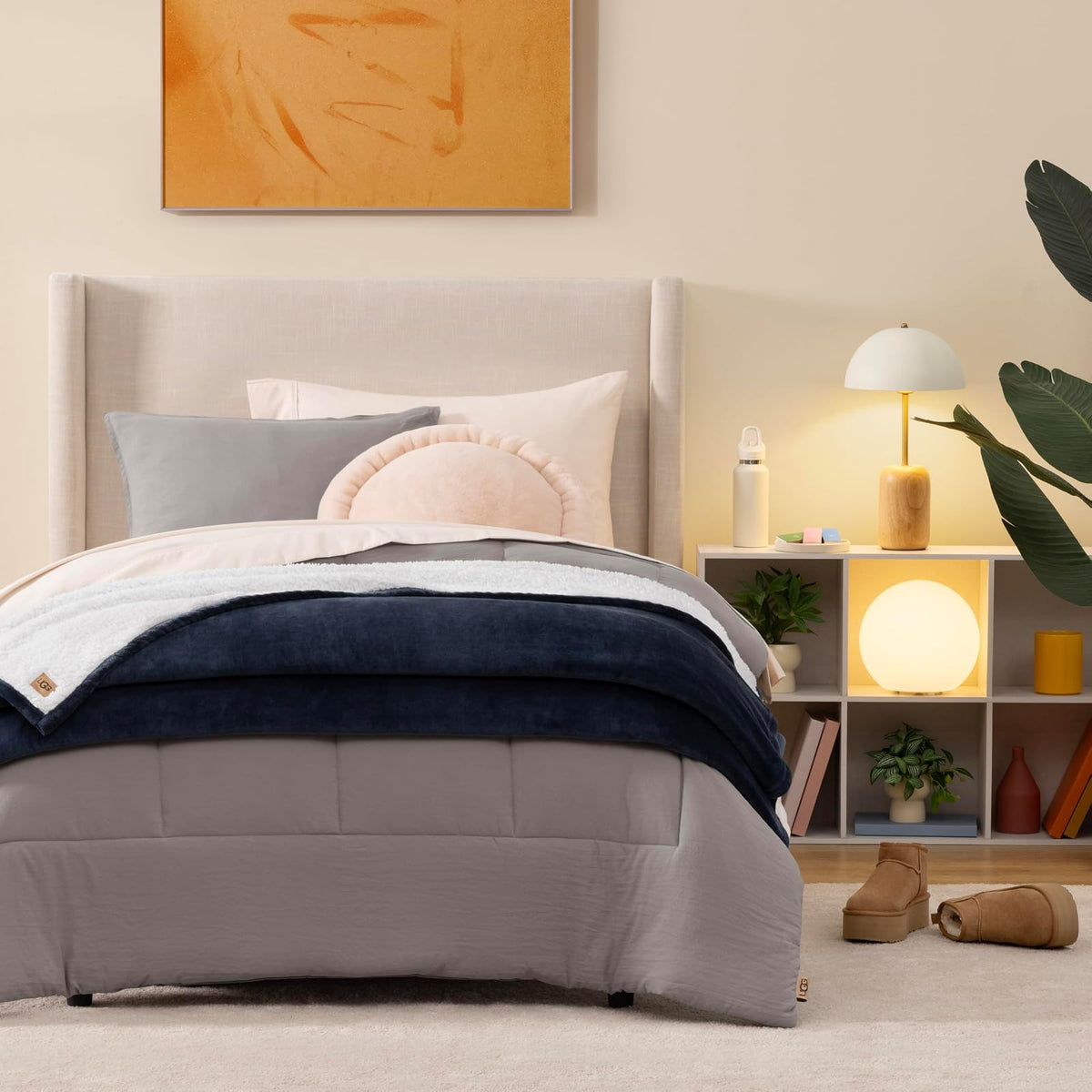 UGG Ariana - Manta de Forro Polar para Cama Individual/Individual XL, mullida, Reversible, Suave, acogedora, de Felpa Grande, cálida y de Gran tamaño, Lavable a máquina, decoración de recámara o Cama