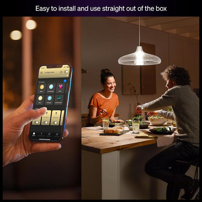 Philips Hue Bombilla LED inteligente A21, luz blanca cálida 2700K, base E26, 13.5W, 1600 lúmenes, regulable, funciona con Alexa, Asistente de Google y Apple Home, 1 unidad