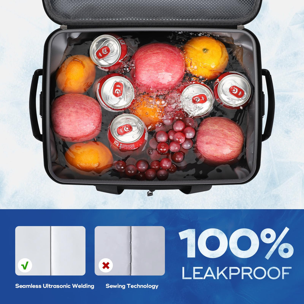 Maelstrom Hielera Portátil 30/40 Latas, Bolsa Térmica Plegable Hermética | Frío 24h hielo, Aislamiento 5 capas, Múltiples bolsillos, Ligera. Ideal Camping, Playa, Senderismo, Kayak, Viajes carreteros