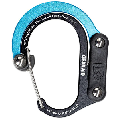 Gear Aid HEROCLIP Carabiner Clip and Hook (Mini) for Travel, Luggage, Purse and Small Bags