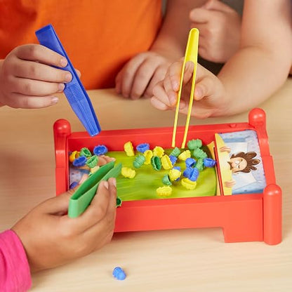 Hasbro Gaming Pulgas Locas - Juego de Mesa con 1 Tablero, 36 Piezas de Colores y 3 Pinzas para 2 o 3 Jugadores a Partir de 4 años