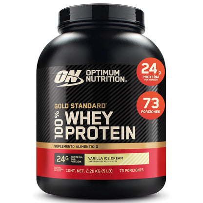 Optimum Nutrition Gold Standard 100% Whey Proteína Aislada en Polvo - Vainilla - 2.27 kg (Paquete de 1)